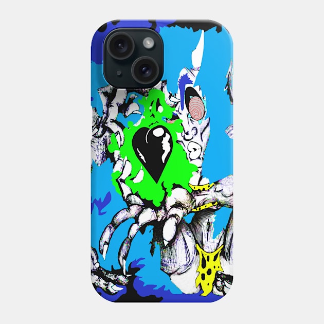 Weird Demon Girl Blue Phone Case by Brandon Beyond