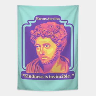 Marcus Aurelius Portrait and Quote Tapestry