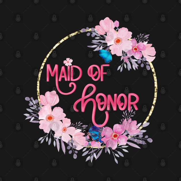 Maid of honor floral design by PrintAmor