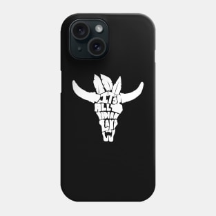 It's All Indian Land Skull Design White Phone Case