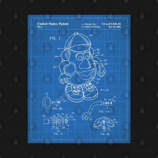 Retro Toys Patent - Kids Toy Childrens Bedroom Art - Blueprint by patentpress