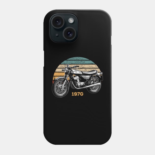 Fury 1970 Vintage Motorcycle Design Phone Case by Madisen Harvey