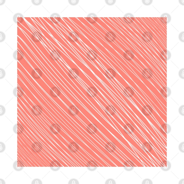 Striped-pattern, orange, white, simple, minimal, minimalist, lined-pattern, stripe, modern, trendy, basic, digital, pattern, abstract, lines, line, line-art, jewel-color, by PrintedDreams