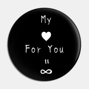 【Valentine's Day】My love for you is forever Black ver. Pin