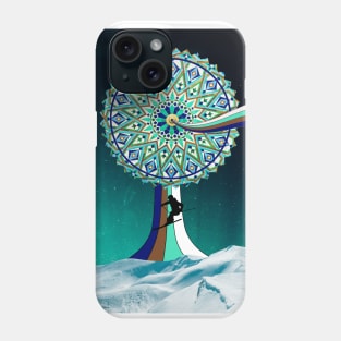 Mosaic Moon and Space Ski Phone Case