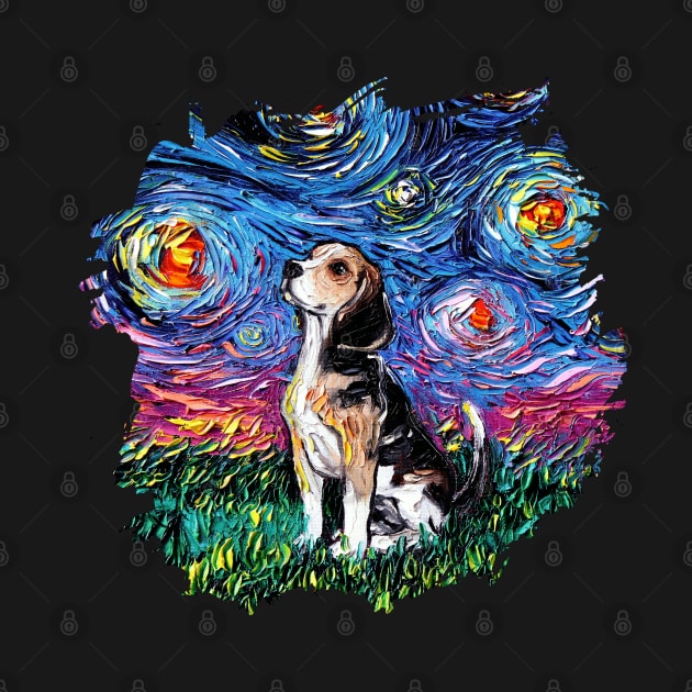 Beagle Night with border by sagittariusgallery