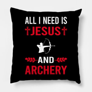 I Need Jesus And Archery Archer Arrow Arrows Bow Pillow