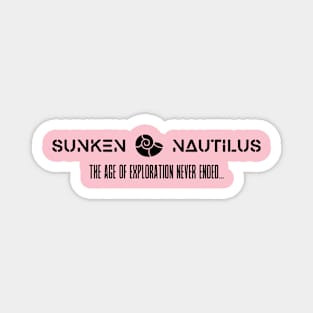 Sunken Nautilus (Black Logo) Magnet