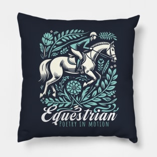 equestrian sports tshirt, print, long sleeve etc Pillow