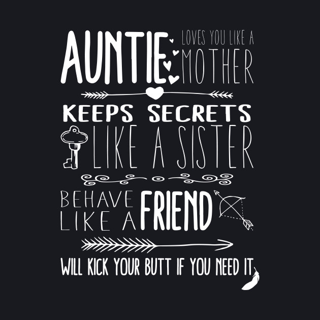 Auntie Loves You Quote Aunt Quotes Baseball TShirt