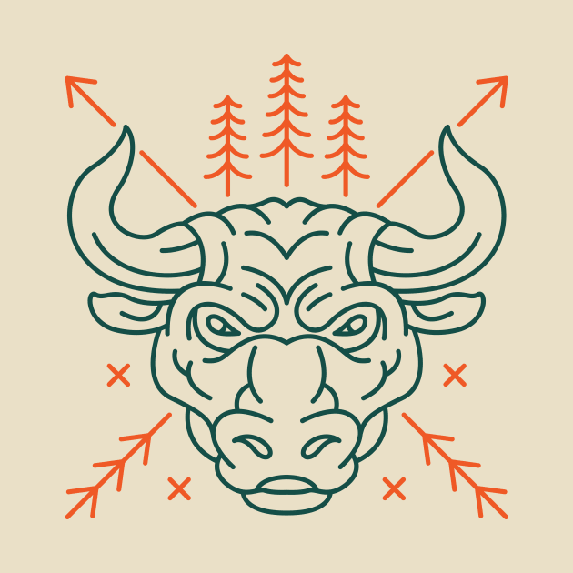 Wild Bull Head by VEKTORKITA