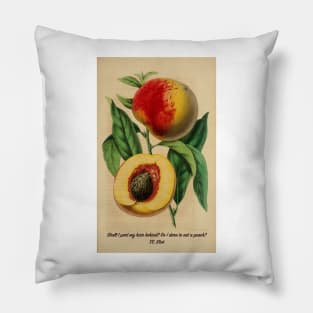 "Shall I part my hair behind? Shall I dare to eat a peach?" T.S. Eliot Pillow