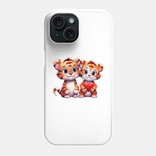 Valentine Tiger Couple Phone Case