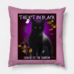 Cat The kit in black legend of the shadow Pillow