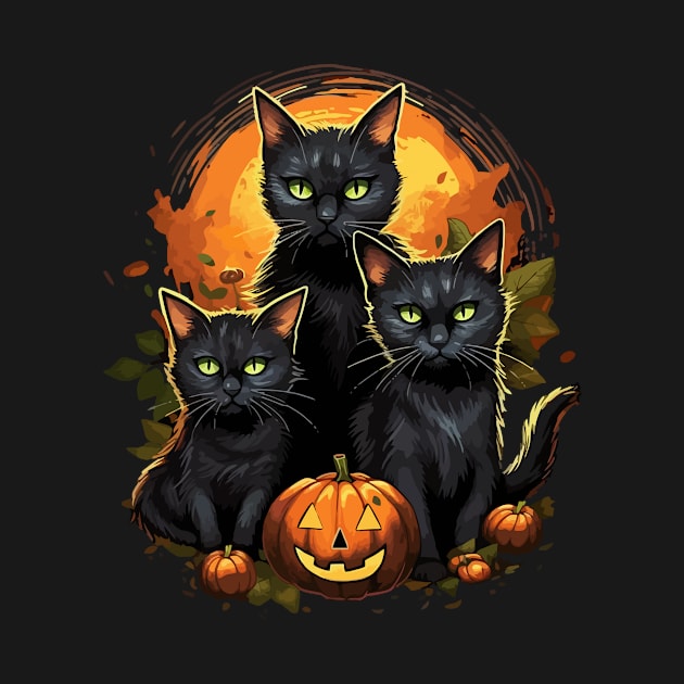 Halloween Cute Black Cats Lover by Ramadangonim