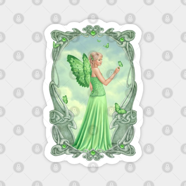 Peridot Birthstone Fairy Magnet by silverstars