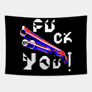 Fuck You, v. White Text Tapestry