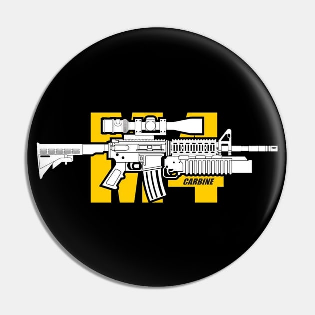 M4 Carbine Rifle Pin by Aim For The Face