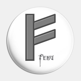 Fehu Rune Pin