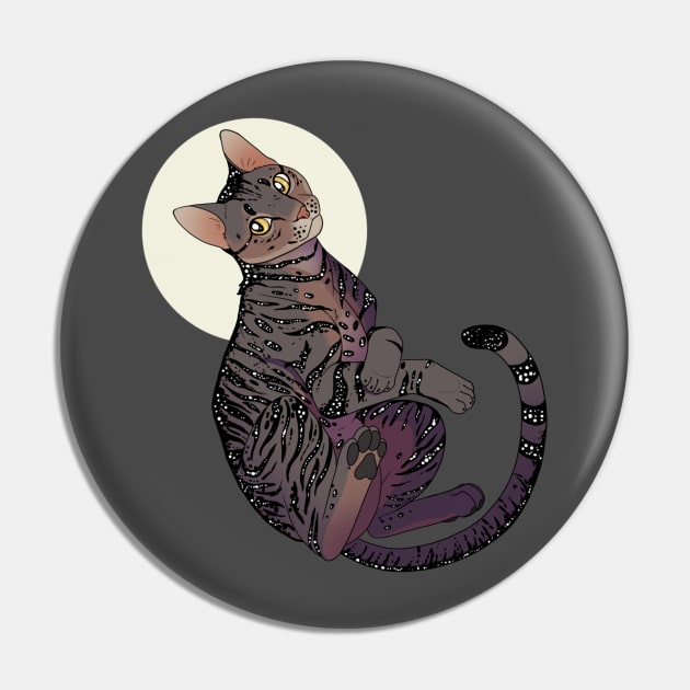 Pet Tabby Cat T-shirt Pin by celestinaart