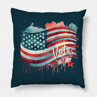 Vote American Flag Pillow