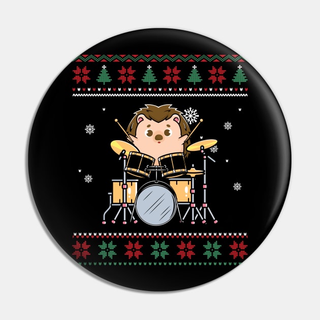 Drumming hedgehog Pin by NotUrOrdinaryDesign