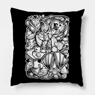 Lots of Little Bats - White Outlined Version Pillow