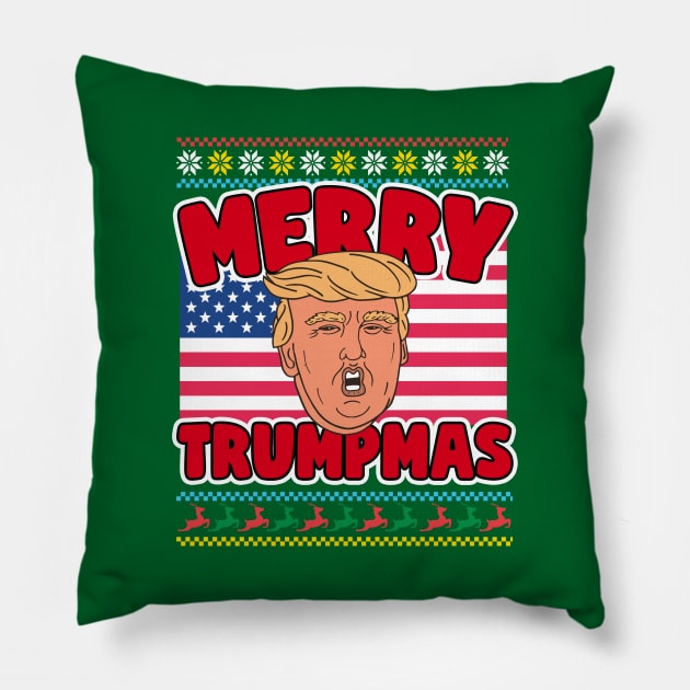 Donald Trump Christmas Pillow by screamingfool