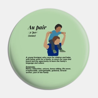 Au pair definition-green male Pin