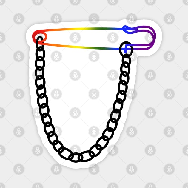 Cisgender Queer Safety Pin Magnet by T-RAZR