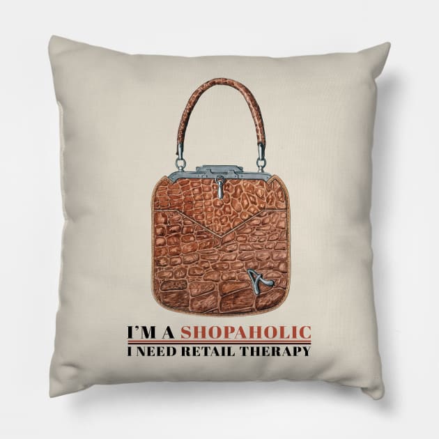 I'm a Shopaholic Pillow by KewaleeTee