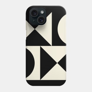 Black & White Abstract Art Minimal Shirt with Pattern style Phone Case