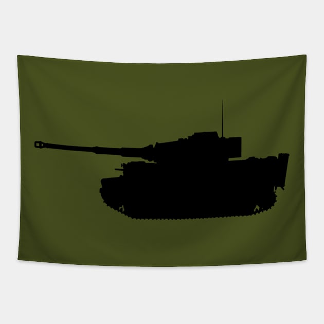 Tiger Tank Tapestry by BearCaveDesigns