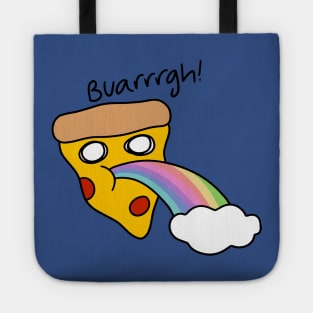 Pizza Slice Vomiting Rainbows Tote