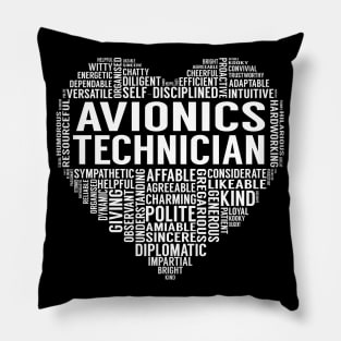 Avionics Technician Heart Pillow