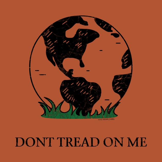 Earth Gadsden Flag (Don't Tread on Me) by NotMyEarth