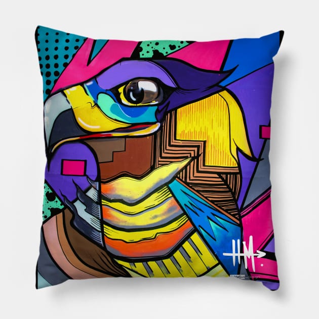 Hugus Eagle pop art Pillow by hugusdesign