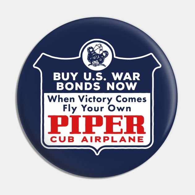 WWII Vintage Piper Cub Pin by BUNNY ROBBER GRPC