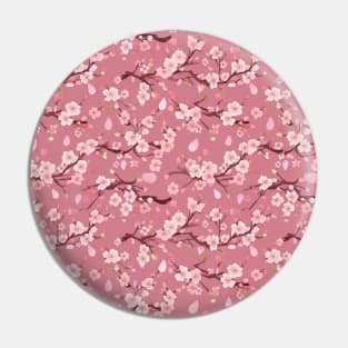 Sakura Japanese Cherry Tree Flower Blossom Pattern V3 Pin