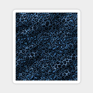 Blue and Gold Leopard Magnet