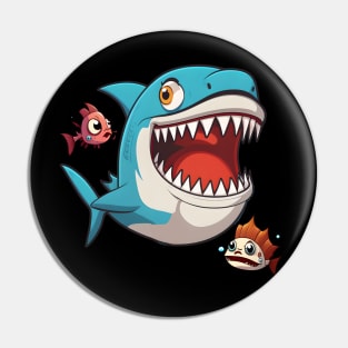 Shark funny - Cute Graphic Pin