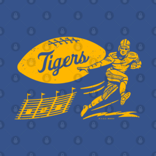 Discover Vintage College Football - LSU Tigers (Yellow Tigers Wordmark) - Lsu - T-Shirt