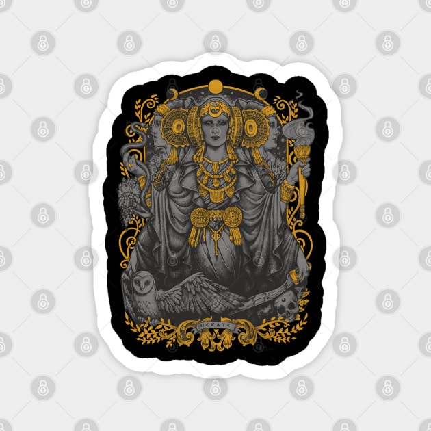 Iberian Hecate gray version Magnet by Medusa Dollmaker