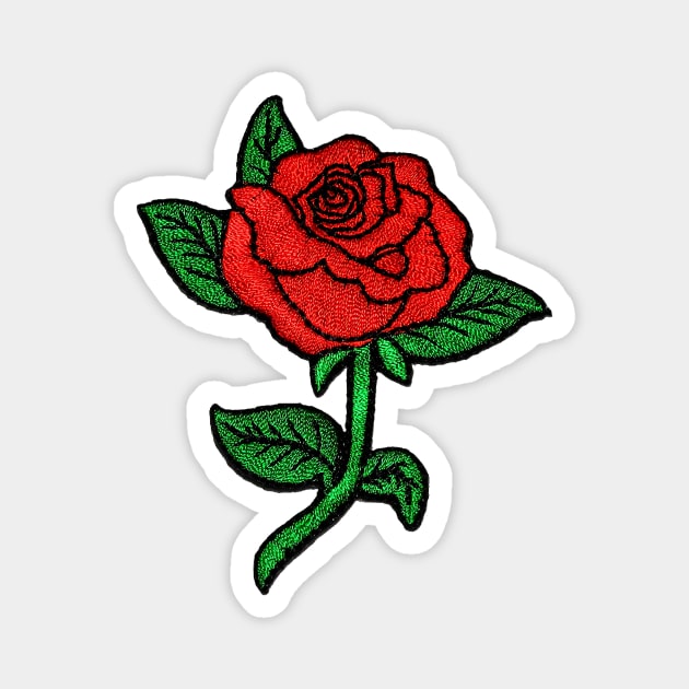 Rose Patch Magnet by invii