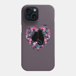 I Heart Cats and Flowers Phone Case