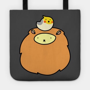 Lion Face and Little Cockatiel Tote