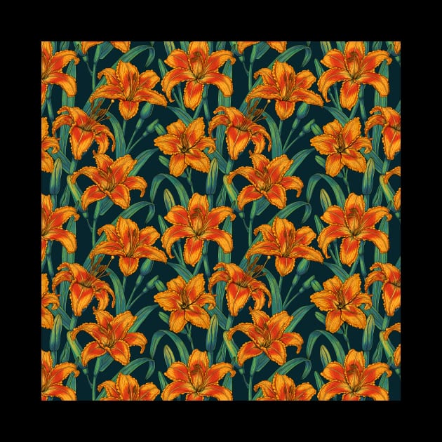 Orange lily flowers by katerinamk