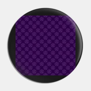 Dark Purple Stone Pentagrams Pin