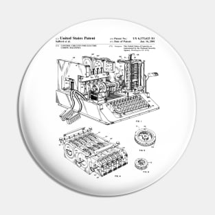 Enigma Machine Patent Black Pin