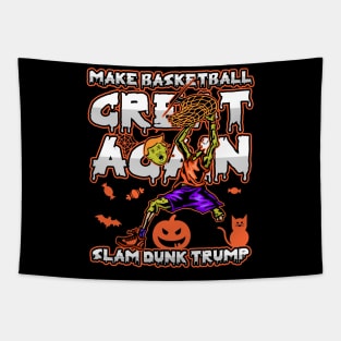 Zombie Trump Make Basketball Great Again Tapestry